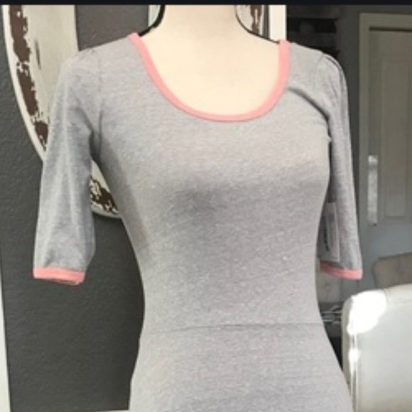 LuLaRoe Heather Gray Ana Maxi - L - Picture 2 of 2